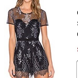 Black Embellished Babydoll Mini Dress
